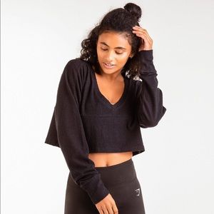 Gymshark cropped towel sweater